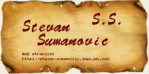 Stevan Šumanović vizit kartica